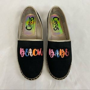 SAM EDELMAN CIRCUS beach babe canvas slip on